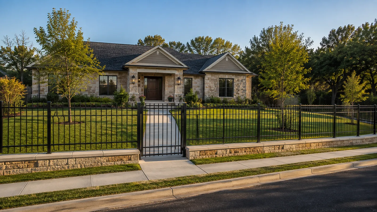 Aluminum fence installation by Sturgill Handyman Services in London, KY - photo 4