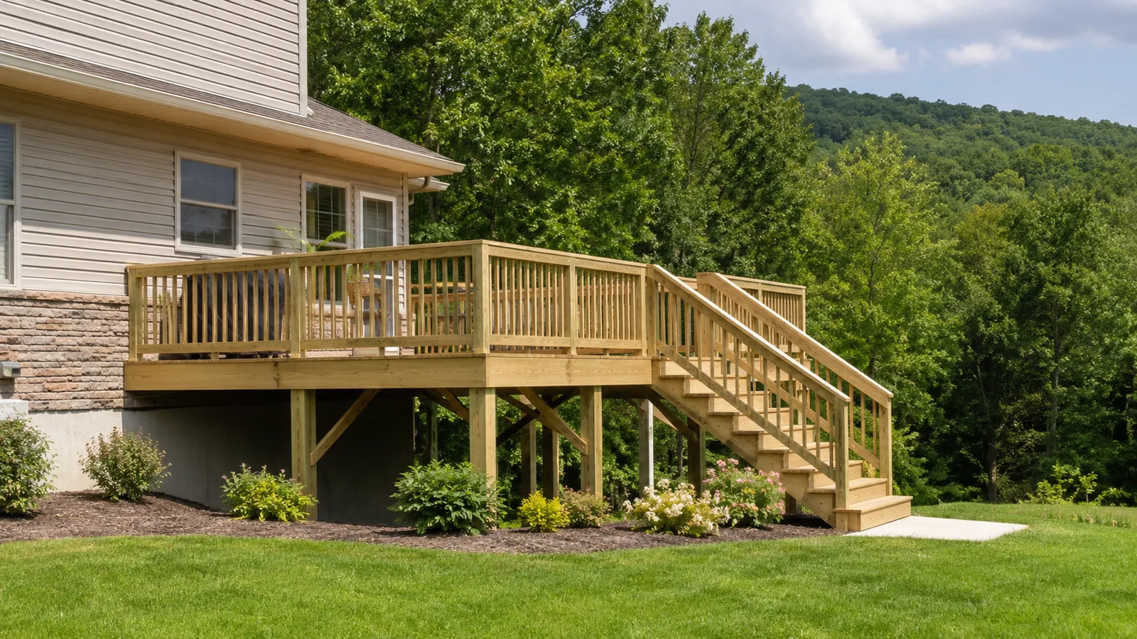 Custom wood deck build by Sturgill Handyman Services in London, KY - photo 6