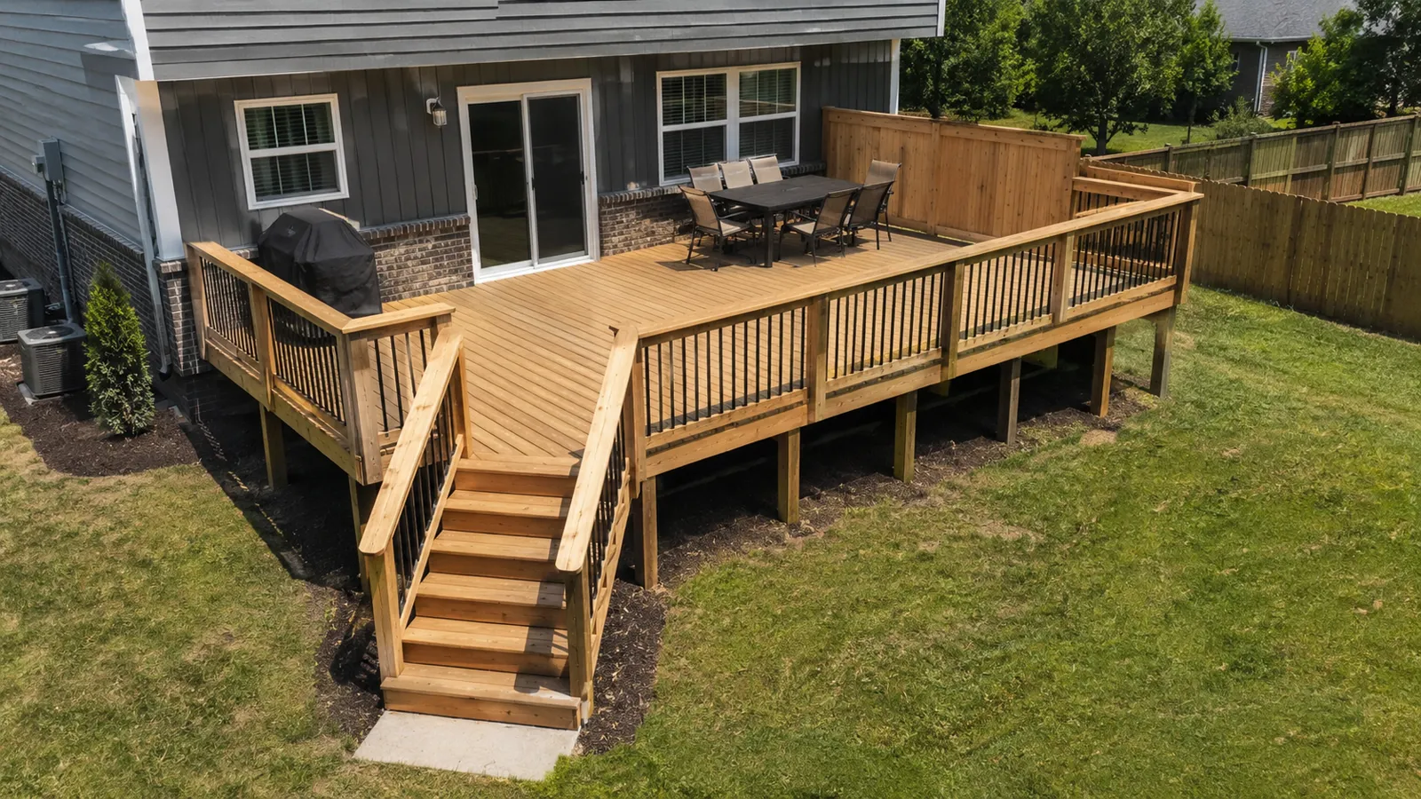 Custom wood deck build by Sturgill Handyman Services in London, KY - photo 7