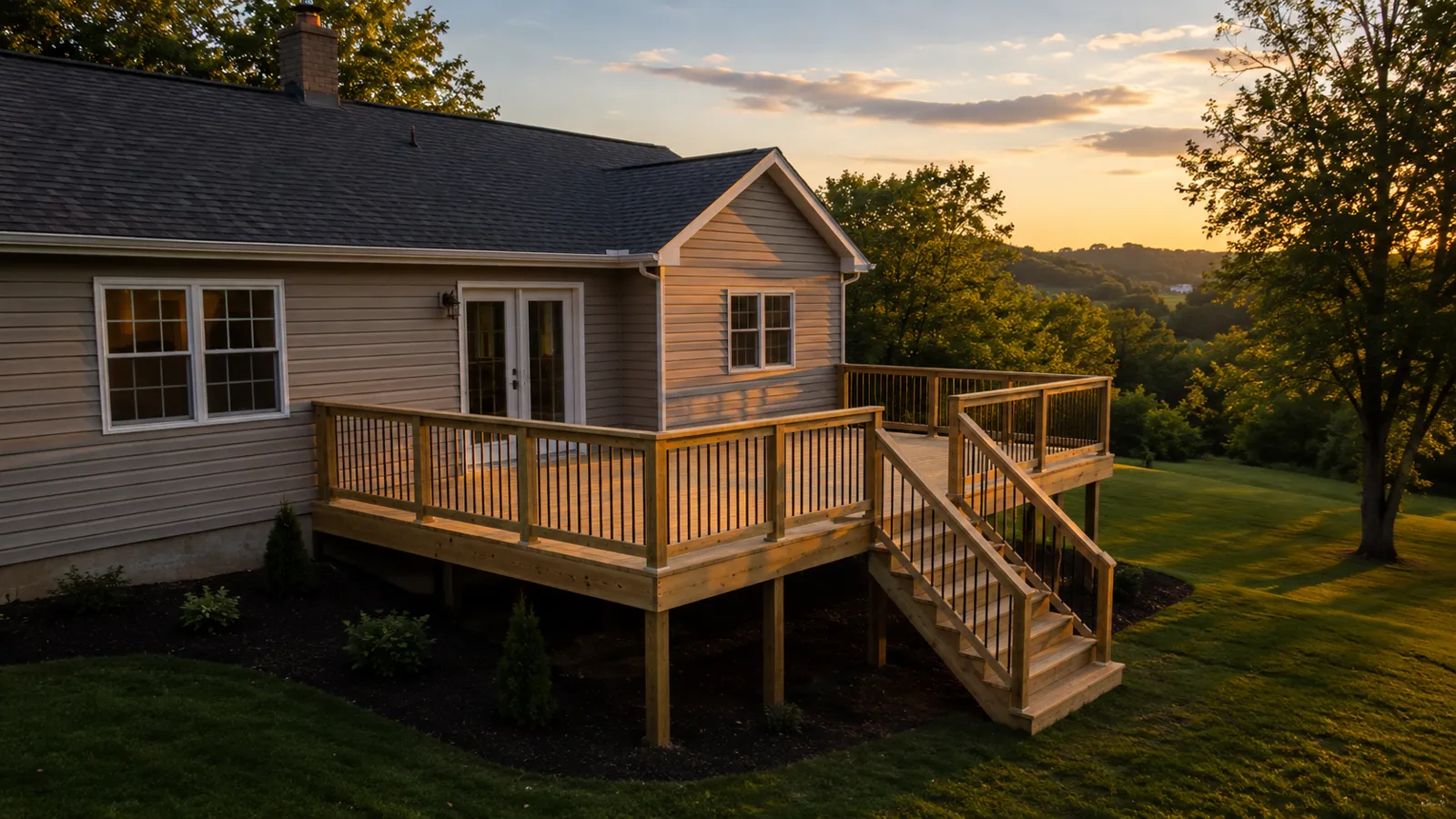 Custom wood deck build by Sturgill Handyman Services in London, KY - photo 9